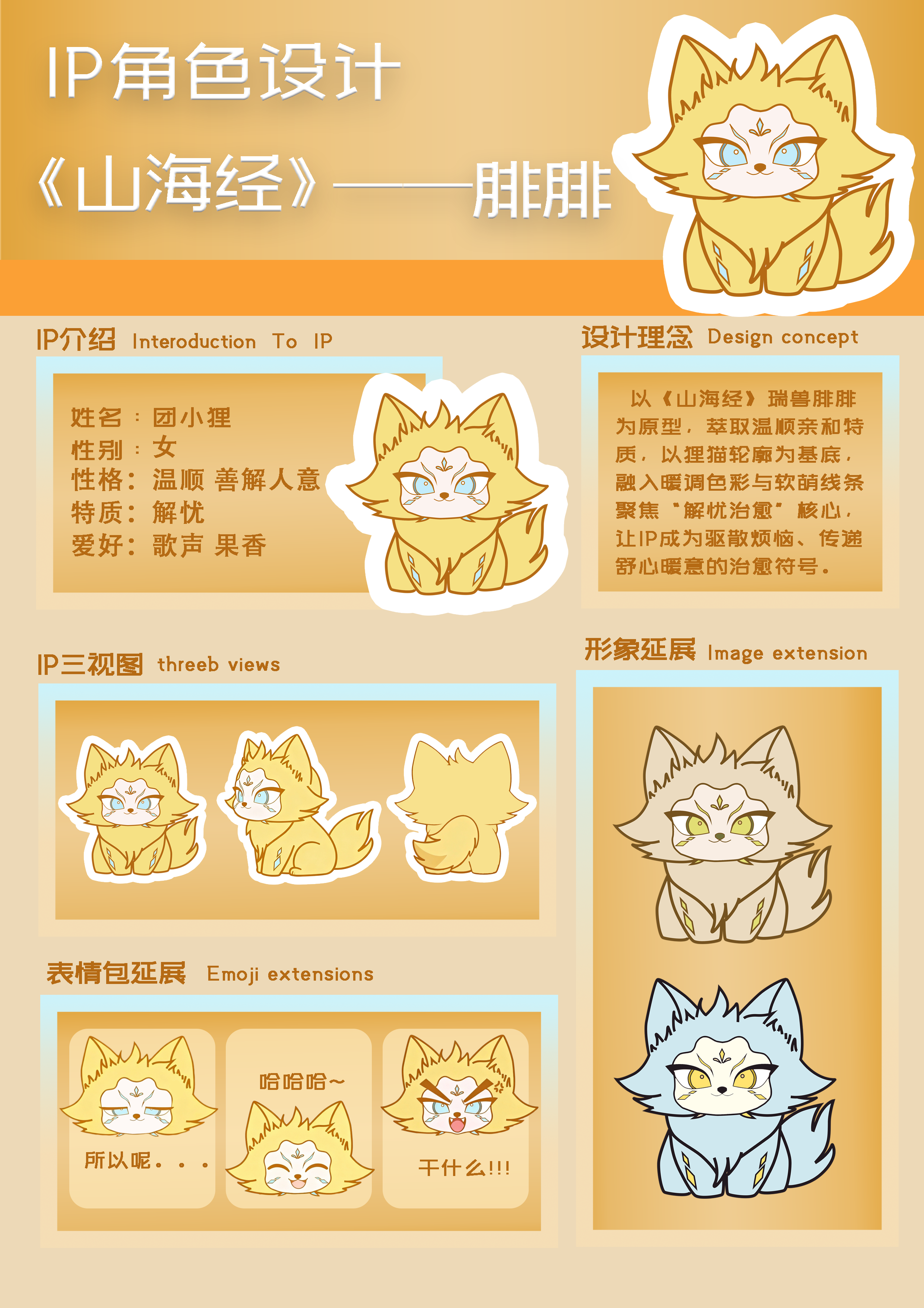 山海经腓腓原创IP角色设计展板