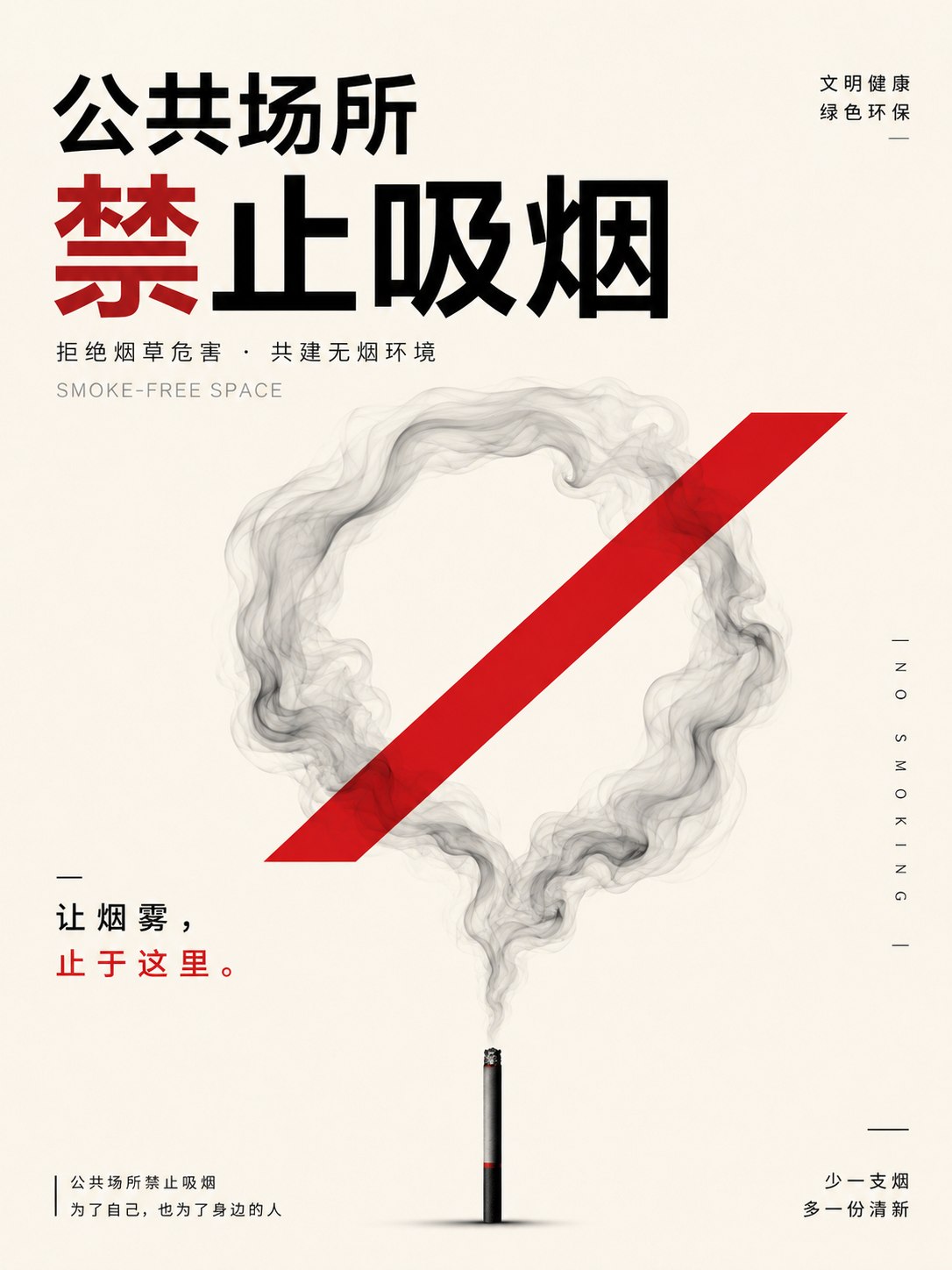 禁止吸烟公益海报